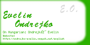 evelin ondrejko business card